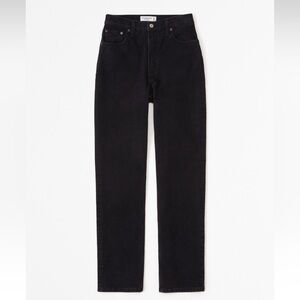 Abercrombie & Fitch. 90’s Straight ultra high-rise curve love jeans in black
